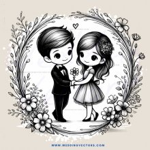 a couple in a garden