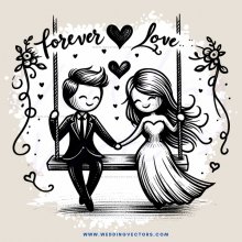 forever love couple on swing