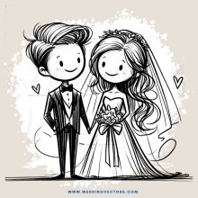 a couple on their wedding day