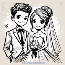 a couple on their wedding day
