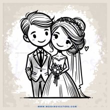 wedding couple in wedding attire posing with ring bearer and bouquet