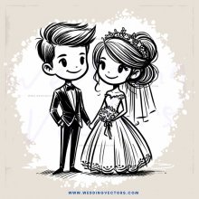 a bride and groom holding hands