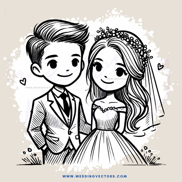 a couple on their wedding day