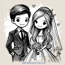 a happy couple celebrating their wedding