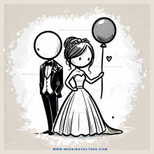a wedding couple in black and white