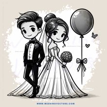 a couple on their wedding day