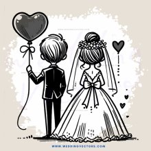 a couple on their wedding day