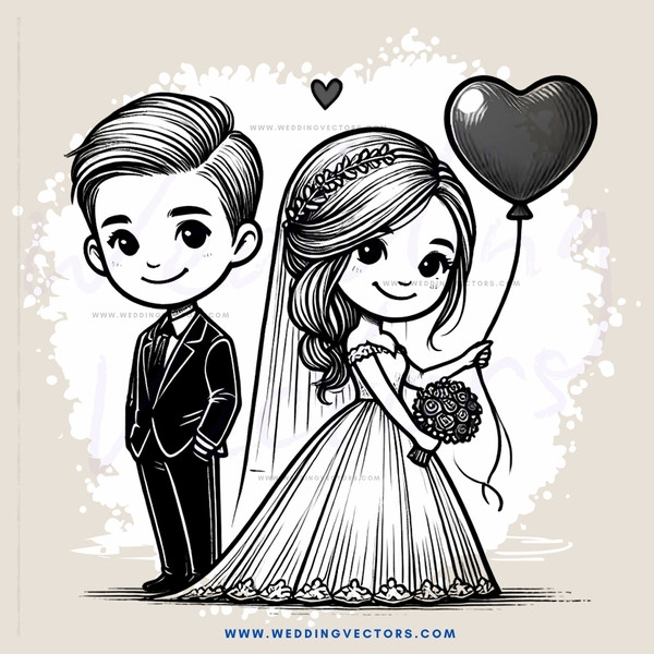a couple with a heart balloon