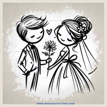 a couple holding each other and a flower