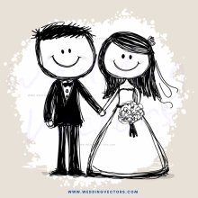 the smile of a bride and groom