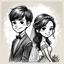 the newlywed couple's joyful smile