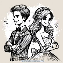 a boy and girl holding hands