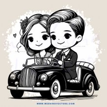 couple in car hugging each other