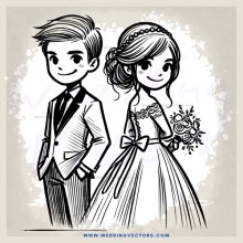 a couple on their wedding day