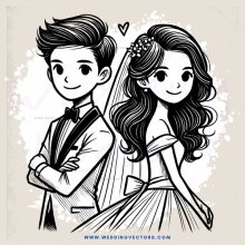 a young couple standing together