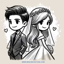 a bride and groom