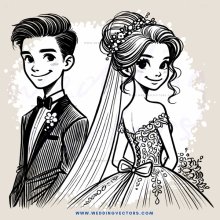 groom and bride posing for picture