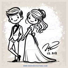 a couple on their wedding day