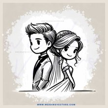 a couple in black and white wedding portrait