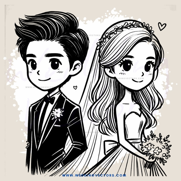the newlyweds are smiling