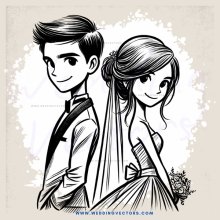 a wedding couple posing for picture