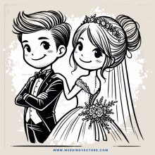 a couple on their wedding day
