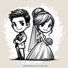 a bride and groom on their wedding day