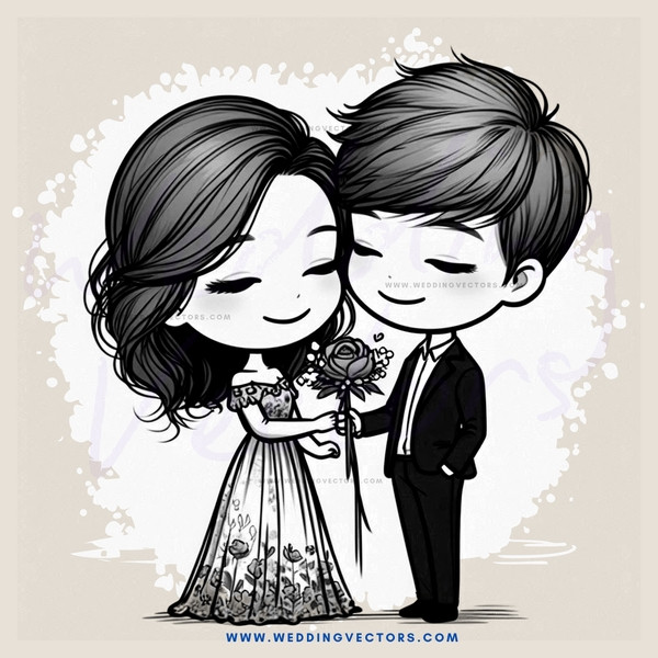 a couple holding hands and flowers