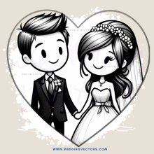 a couple in a heart shape picture