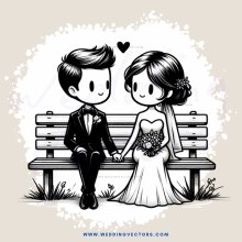 a man and woman sitting on a bench