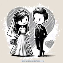 a couple on their wedding day