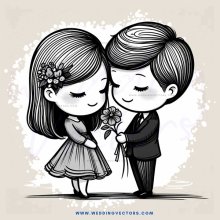 two people in love holding hands and a flower