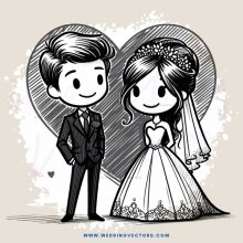 a couple on their wedding day
