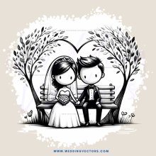 couple on a bench in love