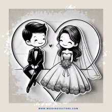 a heart cut out with two people in it