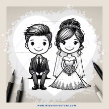 an engagement picture drawn on paper