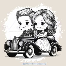 cartoon car ride