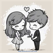 boy and girl with flower headbands