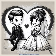 a heart drawn in black and white