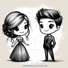 a boy and girl standing next to each other