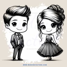 a boy and girl in cartoon style