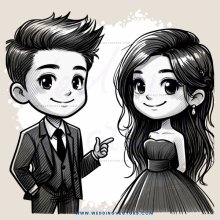 a boy and girl posing together