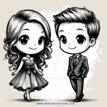 girl and guy cartoon stickers
