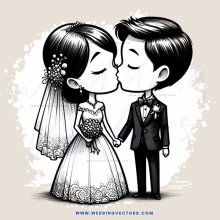 couple kissing in wedding gown and tuxedo