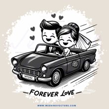 forever love couple riding in car