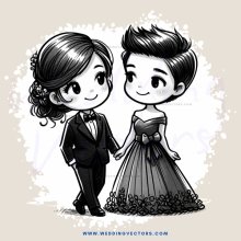 a couple in black and white silhouette