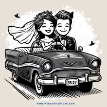 wedding car ride