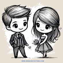 a couple's heart drawn with flowers