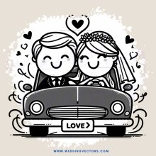 a couple in love car ride