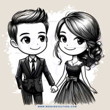 a boy and girl holding hands